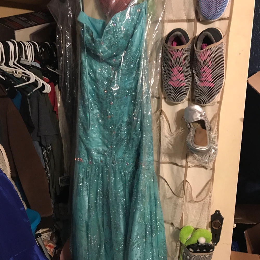 Sequin turquoise mermaid dress